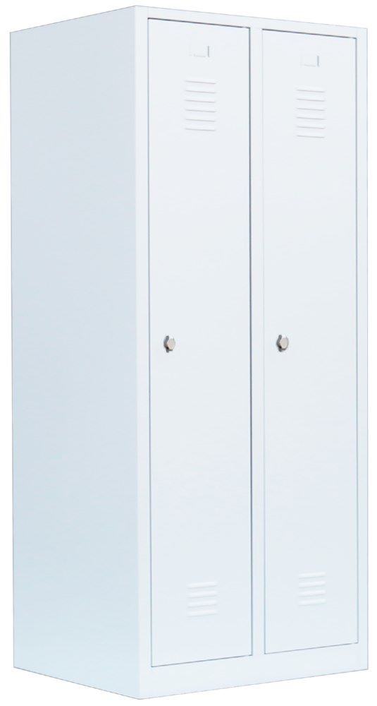 Produktbild Lüllmann Garderobenschrank 2 Abteile S/W Trennung 1800 x 800 x 500 mm signalweiß