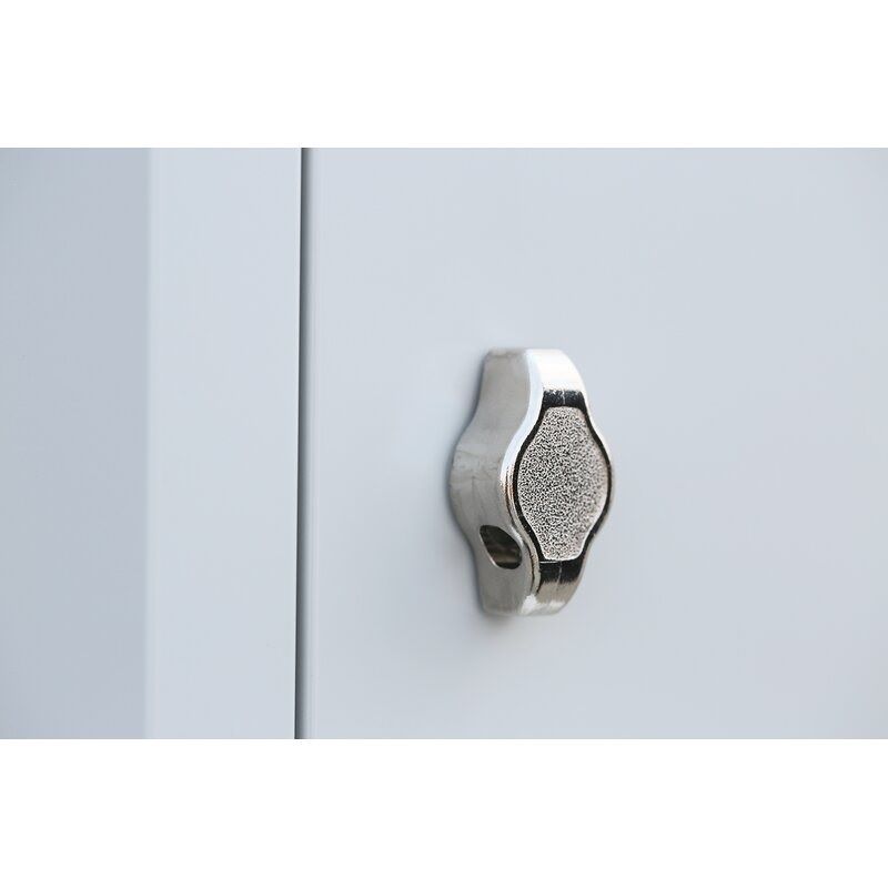 Produktbild Lüllmann Garderobenschrank 2 Abteile S/W Trennung 1800 x 800 x 500 mm signalweiß bild 4