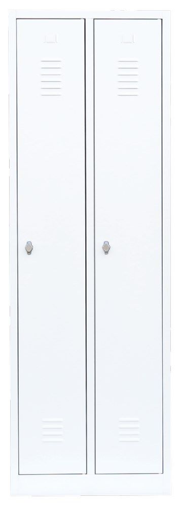 Produktbild Lüllmann Garderobenschrank 2 Abteile S/W Trennung 1800 x 800 x 500 mm signalweiß bild 6