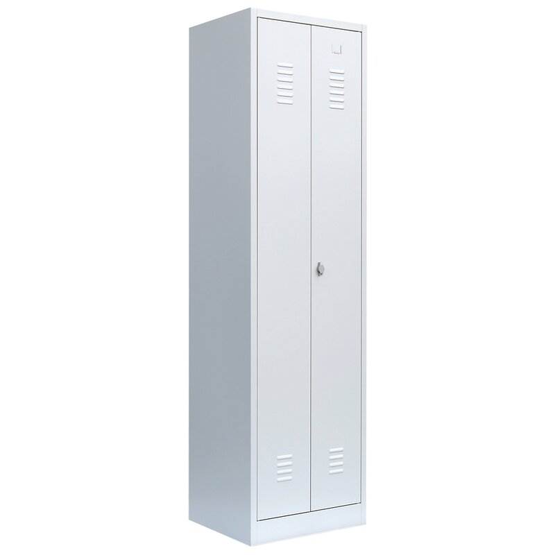 Produktbild Lüllmann Geräteschrank 2 Abteile 1800 x 600 x 500 mm RAL 7035 lichtgrau bild 2