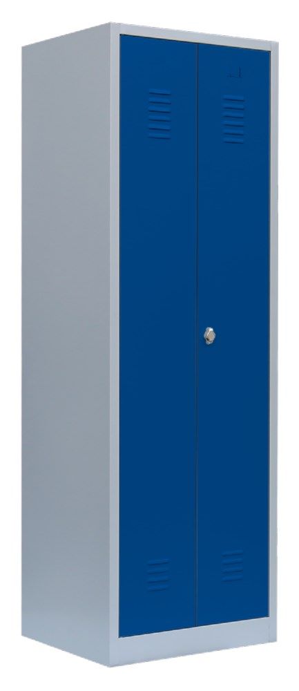 Produktbild Lüllmann Geräteschrank 2 Abteile 1800 x 600 x500 mm lichtgrau enzianblau bild 4