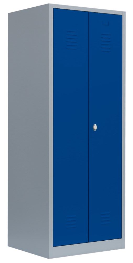 Produktbild Lüllmann Geräteschrank Garderobenschr 1800 x 800 x500 mm lichtgrau enzianblau bild 4