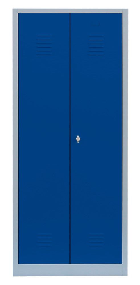 Produktbild Lüllmann Geräteschrank Garderobenschr 1800 x 800 x500 mm lichtgrau enzianblau bild 1