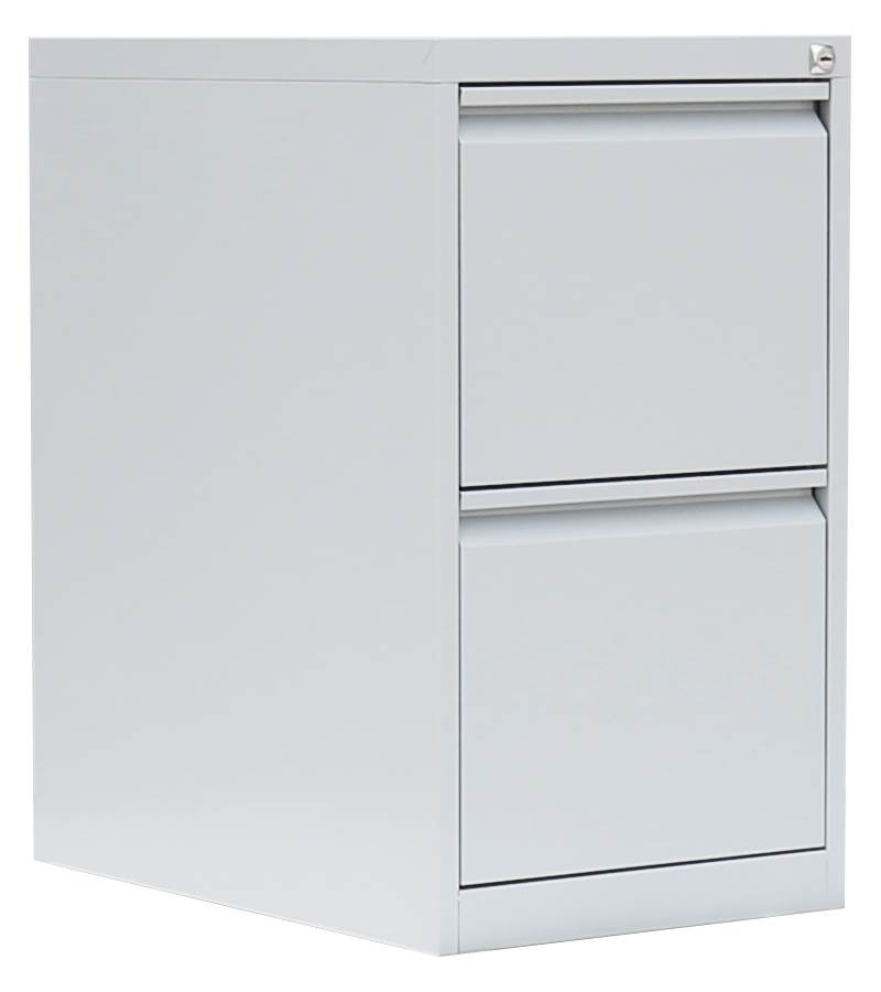 Produktbild Lüllmann Hängeregistraturschrank 2 Schubladen einbahnig 700 x 400 x 620 mm in lichtgrau bild 1