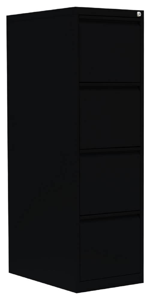 Produktbild Lüllmann Hängeregistraturschrank 4 Schubladen einbahnig 1320 x 400 x 620 mm tiefschwarz bild 1
