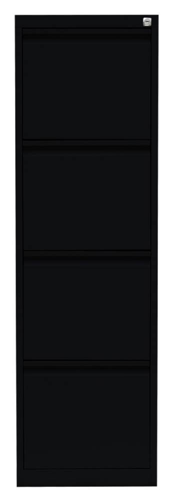 Produktbild Lüllmann Hängeregistraturschrank 4 Schubladen einbahnig 1320 x 400 x 620 mm tiefschwarz bild 2