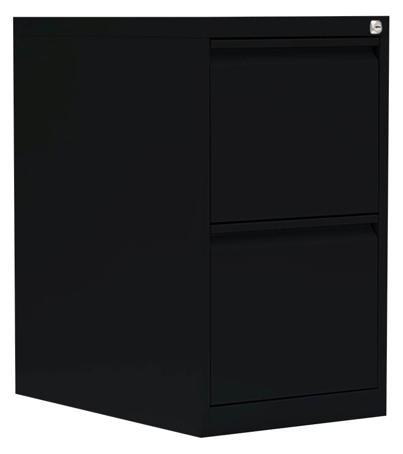 Produktbild Lüllmann Hängeregistraturschrank 2 Schubladen einbahnig 700 x 400 x 620 mm in tiefschwarz bild 1