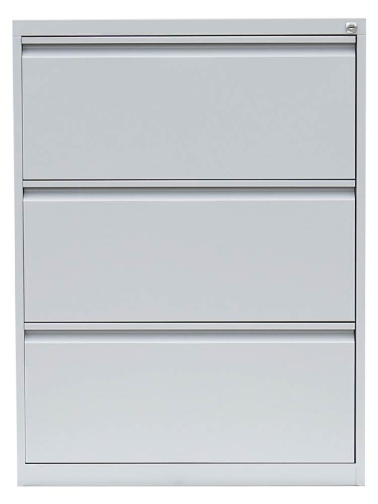 Produktbild Lüllmann Hängeregistraturschrank 3 Schubladen zweibahnig 1010 x 760 x 620 mm in lichtgrau bild 2