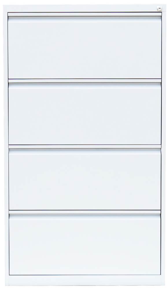 Produktbild Lüllmann Hängeregistraturschrank 4 Schubladen zweibahnig 1320 x 760 x 620 mm signalweiß bild 2