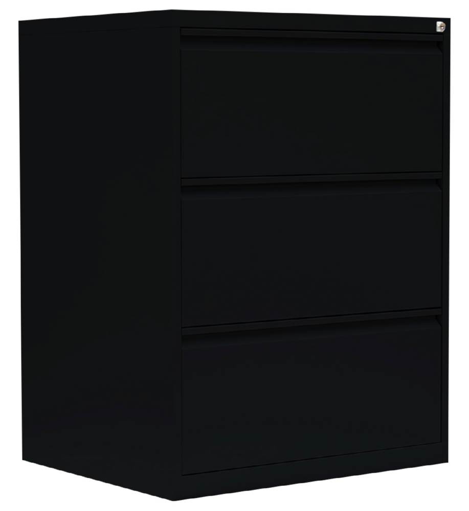 Produktbild Lüllmann Hängeregistraturschrank 3 Schubladen zweibahnig 1010 x 760 x 620 mm schwarz