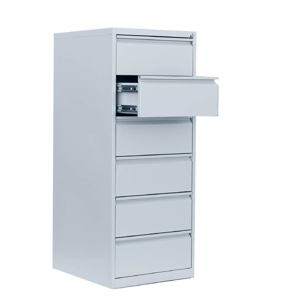 Produktbild Lüllmann Karteischrank 6 Schubladen zweibahnig 1320 x 530 x 620 mm in lichtgrau bild 3