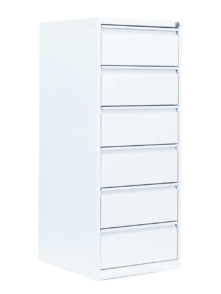 Produktbild Lüllmann Karteischrank 6 Schubladen zweibahnig 1320 x 530 x 620 mm in signalweiß