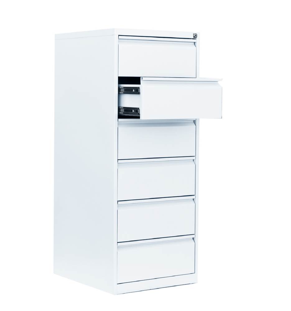 Produktbild Lüllmann Karteischrank 6 Schubladen zweibahnig 1320 x 530 x 620 mm in signalweiß bild 3