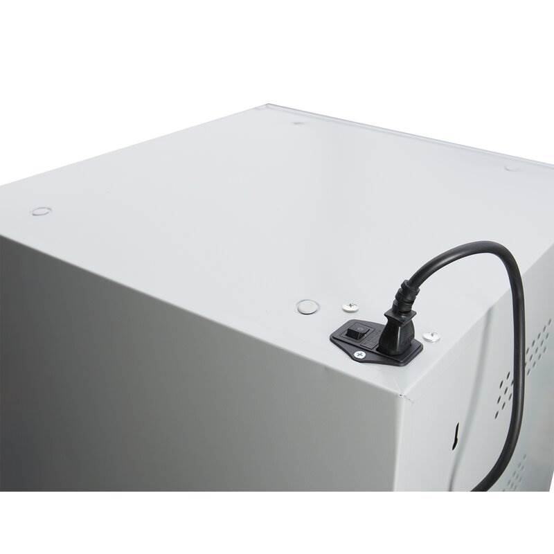 Produktbild Lüllmann Laptopschrank,elektrifiziert 10 Fächer 1800 x 500 x 500 mm in lichtgrau bild 3