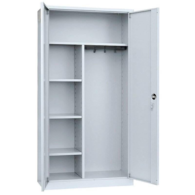 Produktbild Lüllmann Mehrzweckschrank mit Flügeltüren 1950 x 925 x 422 mm in lichtgrau