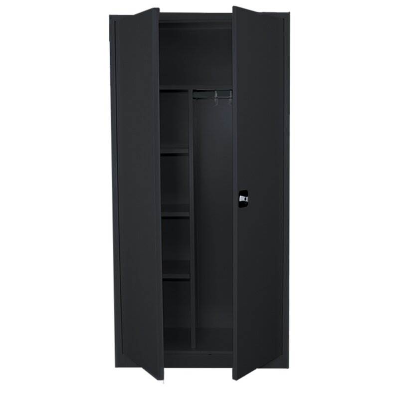 Produktbild Lüllmann Mehrzweckschrank mit Flügeltüren 1950 x 925 x 422 mm in tief schwarz