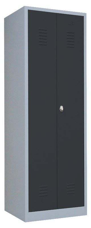 Produktbild Lüllmann Mehrzweckspind 2 Abteile 1800 x 500 x 500 mm lichtgrau anthrazit bild 2