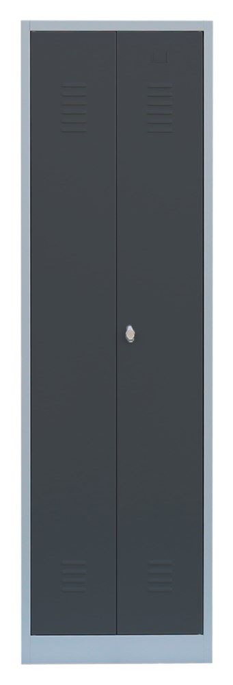 Produktbild Lüllmann Mehrzweckspind 2 Abteile 1800 x 500 x 500 mm lichtgrau anthrazit