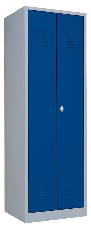 Produktbild Lüllmann Mehrzweckspind 2 Abteile 1800 x 500 x 500 mm lichtgrau enzianblau