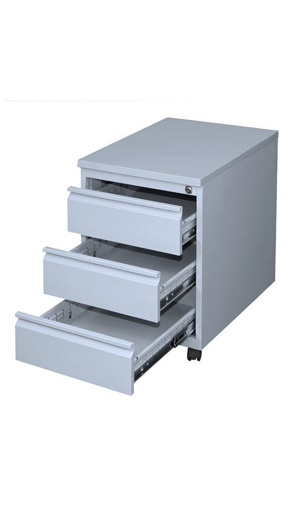 Produktbild Lüllmann Rollcontainer 3 Schubladen 620 x 460 x 590 mm lichtgrau bild 4