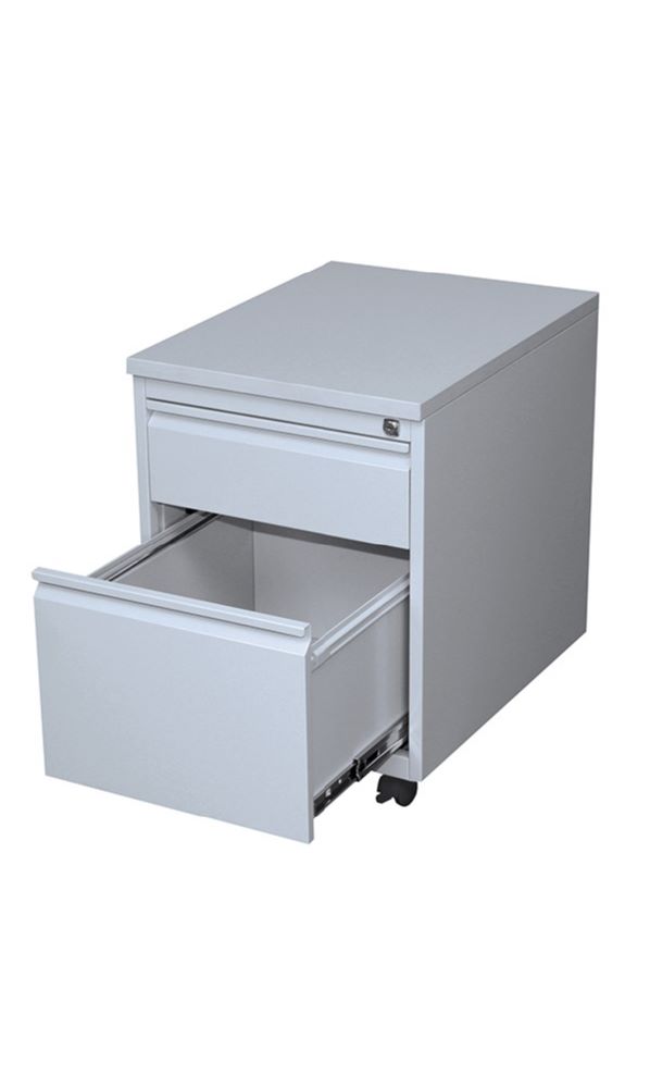 Produktbild Lüllmann Rollcontainer 2 Schubladen 610 x 460 x 590 mm lichtgrau bild 2