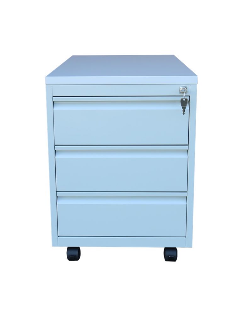 Produktbild Lüllmann Rollcontainer 3 Schubladen 610 x 460 x 790 mm lichtgrau