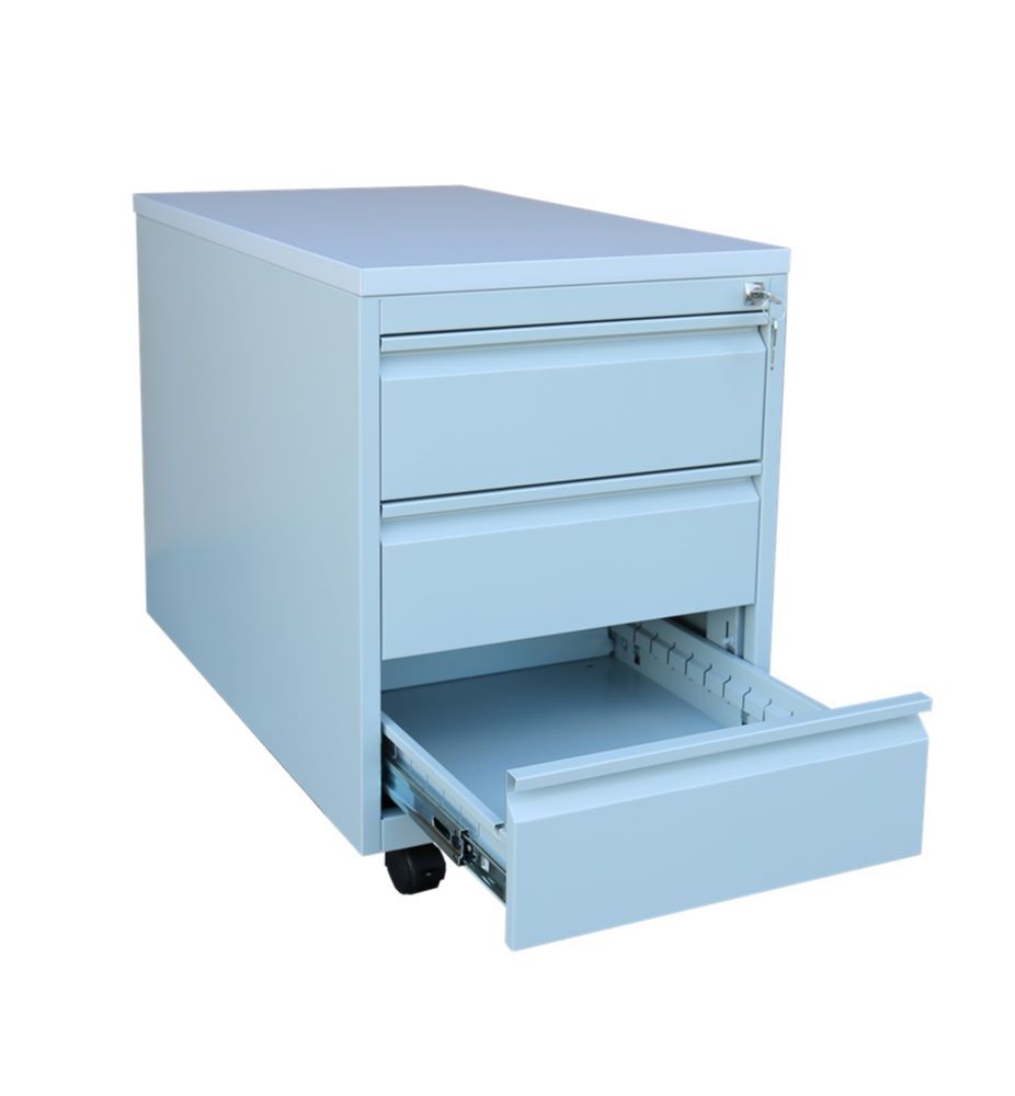 Produktbild Lüllmann Rollcontainer 3 Schubladen 610 x 460 x 790 mm lichtgrau bild 5