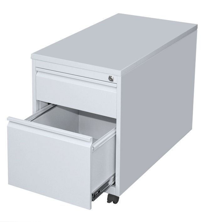 Produktbild Lüllmann Rollcontainer 2 Schubladen 620 x 460 x 790 mm lichtgrau