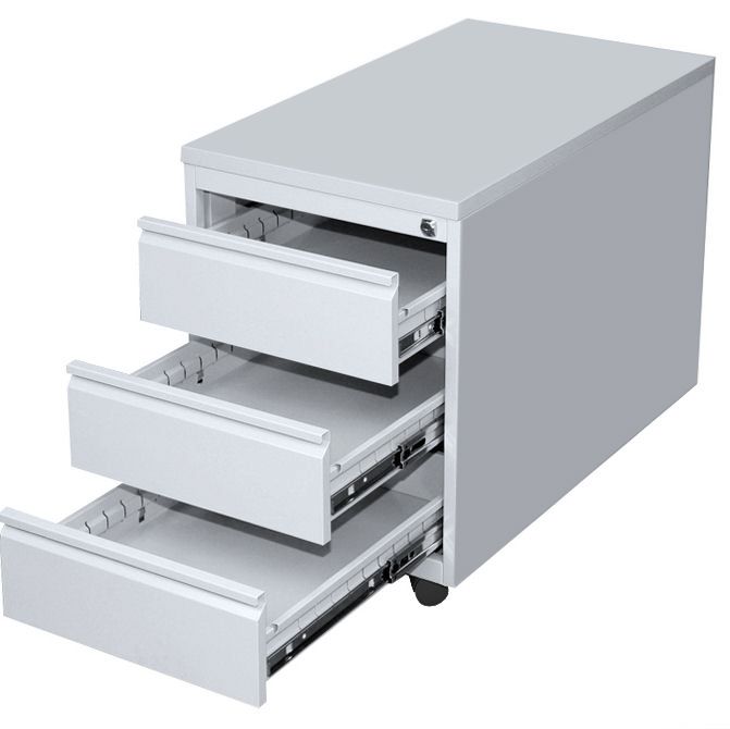 Produktbild Lüllmann Rollcontainer 3 Schubladen 620 x 460 x 790 mm lichtgrau