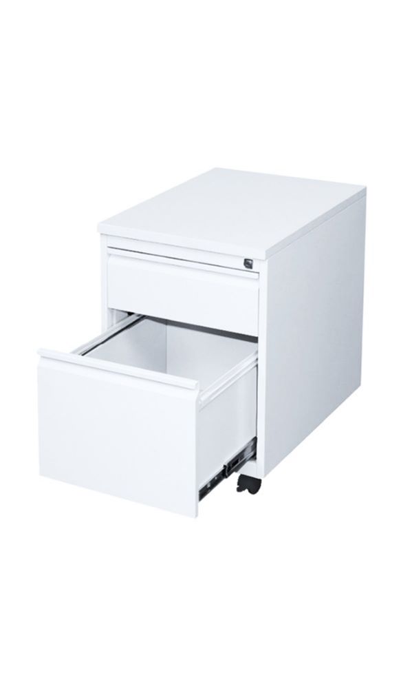 Produktbild Lüllmann Rollcontainer 2 Schubladen 620 x 460 x 590 mm signalweiß bild 2