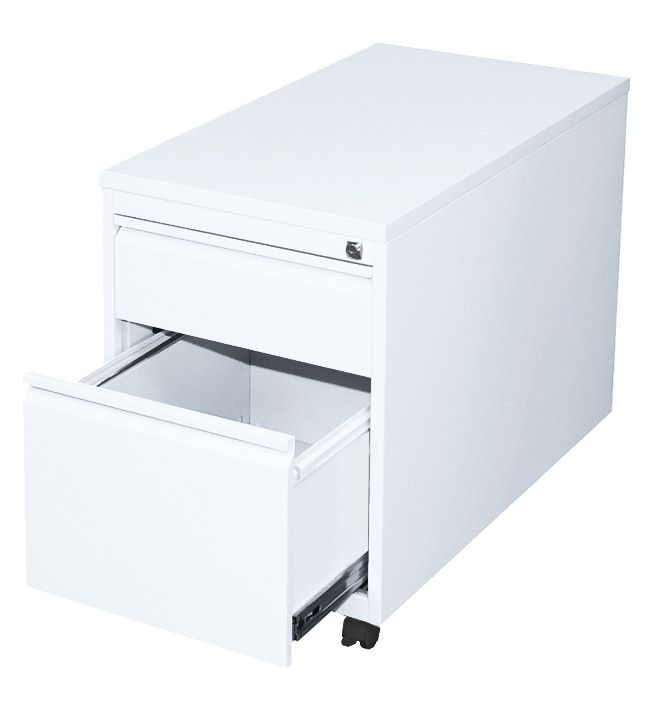 Produktbild Lüllmann Rollcontainer 2 Schubladen 620 x 460 x 790 mm signalweiß