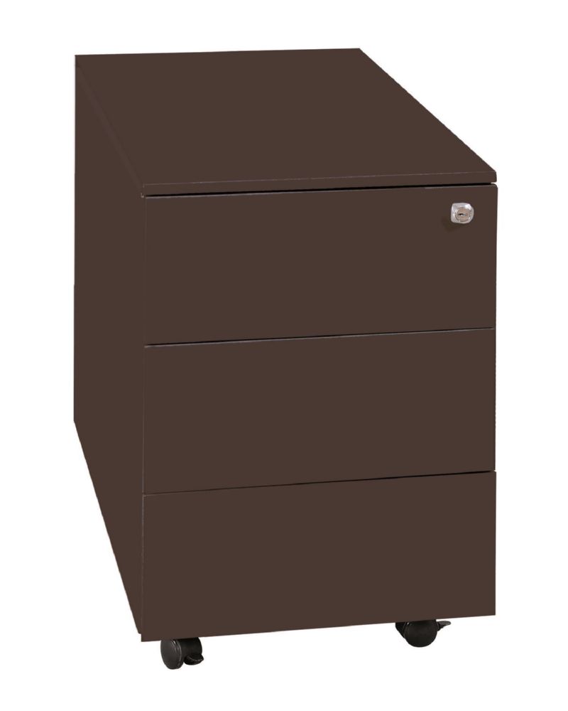 Produktbild Lüllmann Rollcontainer Seitengriffleiste 3 Schubladen 550 x 400 x 590 mm tiefschwarz