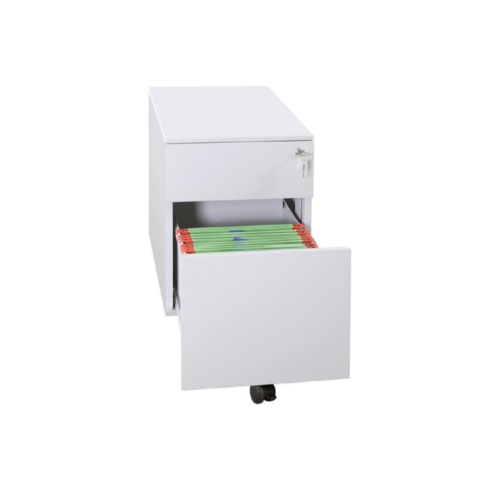 Produktbild Lüllmann Rollcontainer Seitengriffleiste 2 Schubladen 620 x 400 x 590 mm lichtgrau bild 2