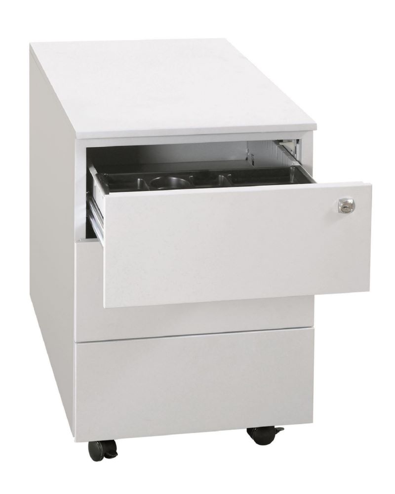 Produktbild Lüllmann Rollcontainer 3 Schubladen 620 x 400 x 590 mm lichtgrau