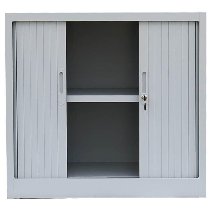 Produktbild Lüllmann Rollladenschrank mit 1 Fachboden Hakenriegelschloss 750 x 800 x 457 mm lichtgrau bild 3