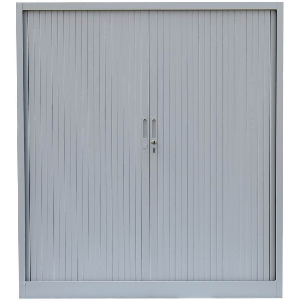 Produktbild Lüllmann Rollladenschrank mit 2 Fachböden 1350 x 1200 x 457 mm in lichtgrau bild 3