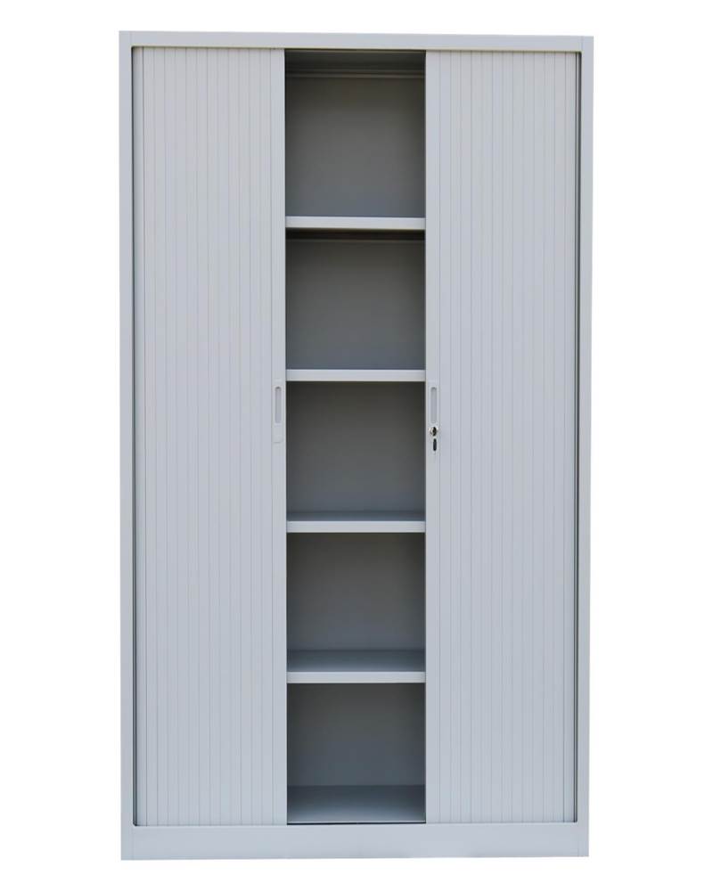 Produktbild Lüllmann Rollladenschrank mit 4 Fachböden 1950 x 1000 x 457 mm in lichtgrau bild 3