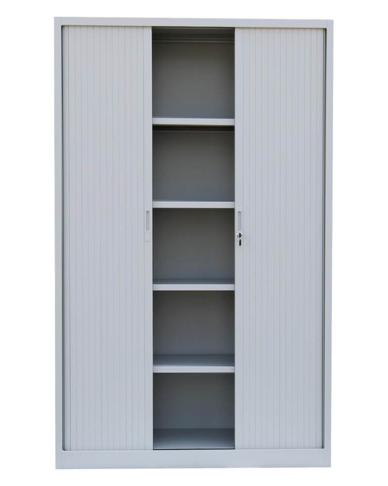 Produktbild Lüllmann Rollladenschrank mit 4 Fachböden 1950 x 1200 x 457 mm in lichtgrau bild 3