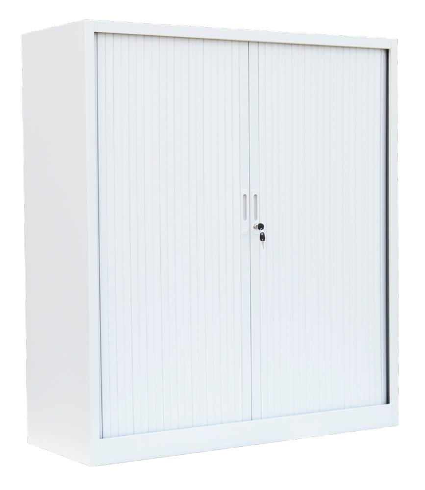 Produktbild Lüllmann Rollladenschrank mit 2 Fachböden 1350 x 1200 x 457 mm in signalweiß bild 2