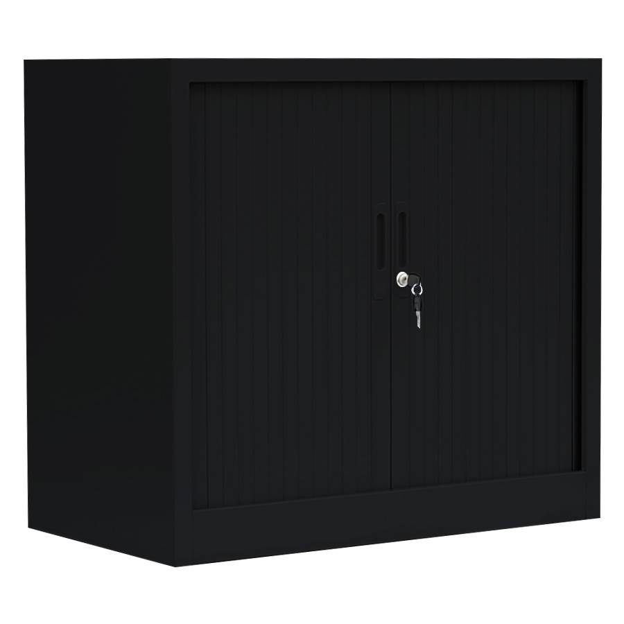 Produktbild Lüllmann Rollladenschrank mit 1 Fachboden 750 x 800 x 457 mm in tief schwarz