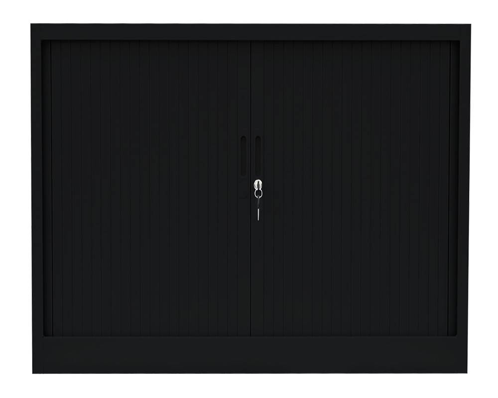 Produktbild Lüllmann Rollladenschrank mit 1 Fachboden 750 x 1000 x 457 mm in tief schwarz bild 2