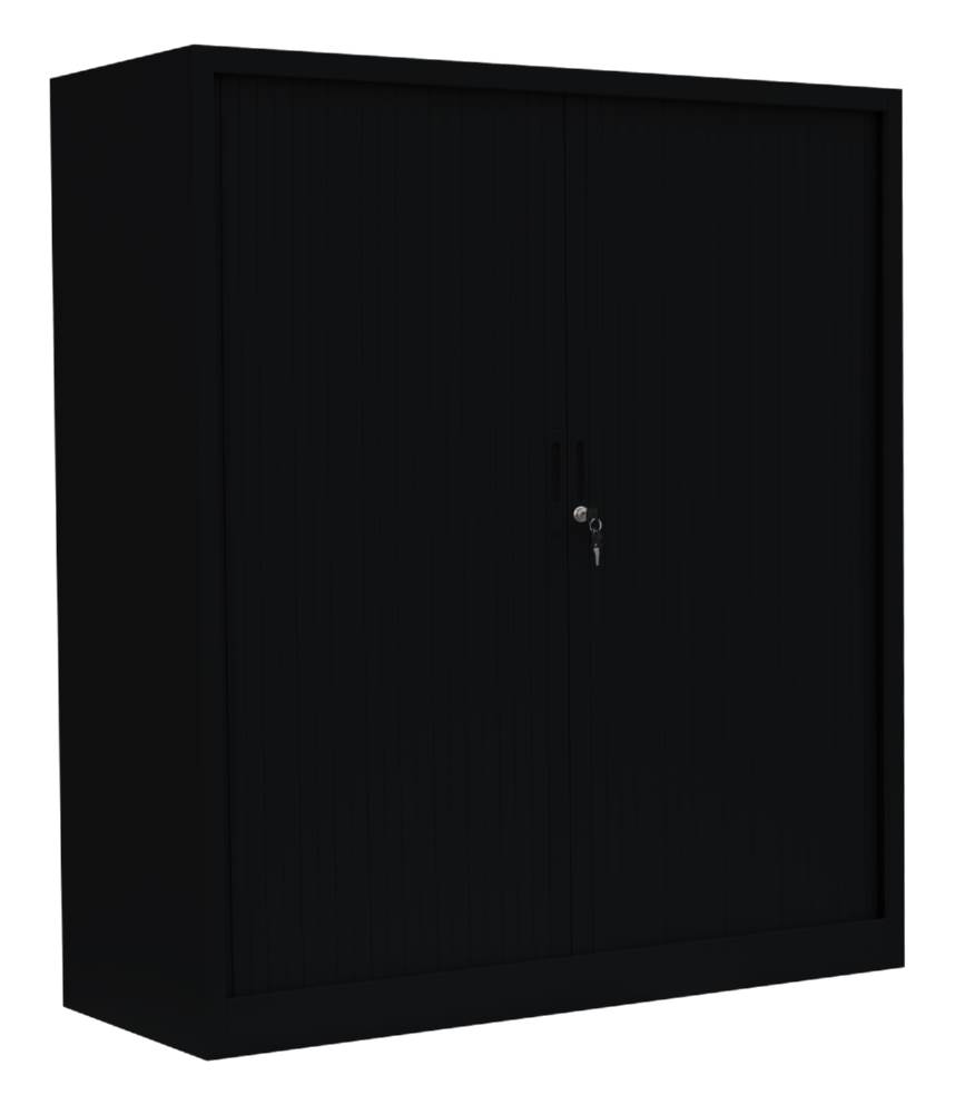 Produktbild Lüllmann Rollladenschrank mit 2 Fachböden 1350 x 1200 x 457 mm in tief schwarz