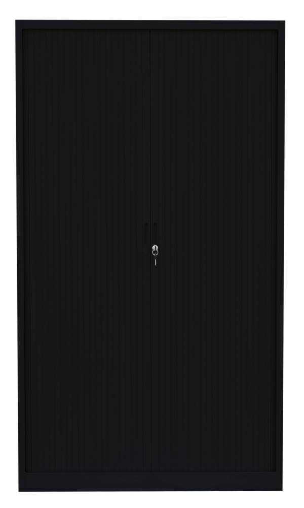 Produktbild Lüllmann Rollladenschrank mit 4 Fachböden 1950 x 1000 x 457 mm in tief schwarz bild 2