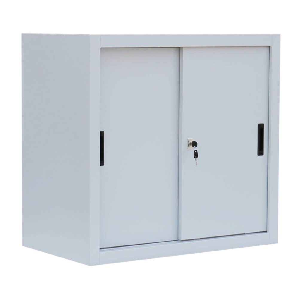 Produktbild Lüllmann Schiebetürenschrank mit 1 Fachboden 750 x 800 x 450 mm in lichtgrau