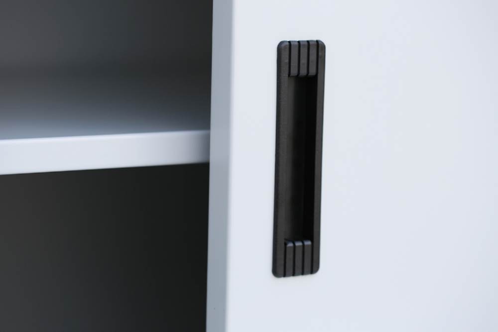 Produktbild Lüllmann Schiebetürenschrank mit 1 Fachboden 750 x 1200 x 450 mm in lichtgrau bild 4