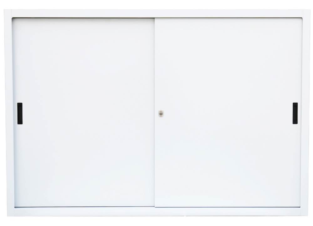 Produktbild Lüllmann Schiebetürenschrank mit 2 Fachböden 1090 x 1600 x 450 mm in signalweiß bild 2