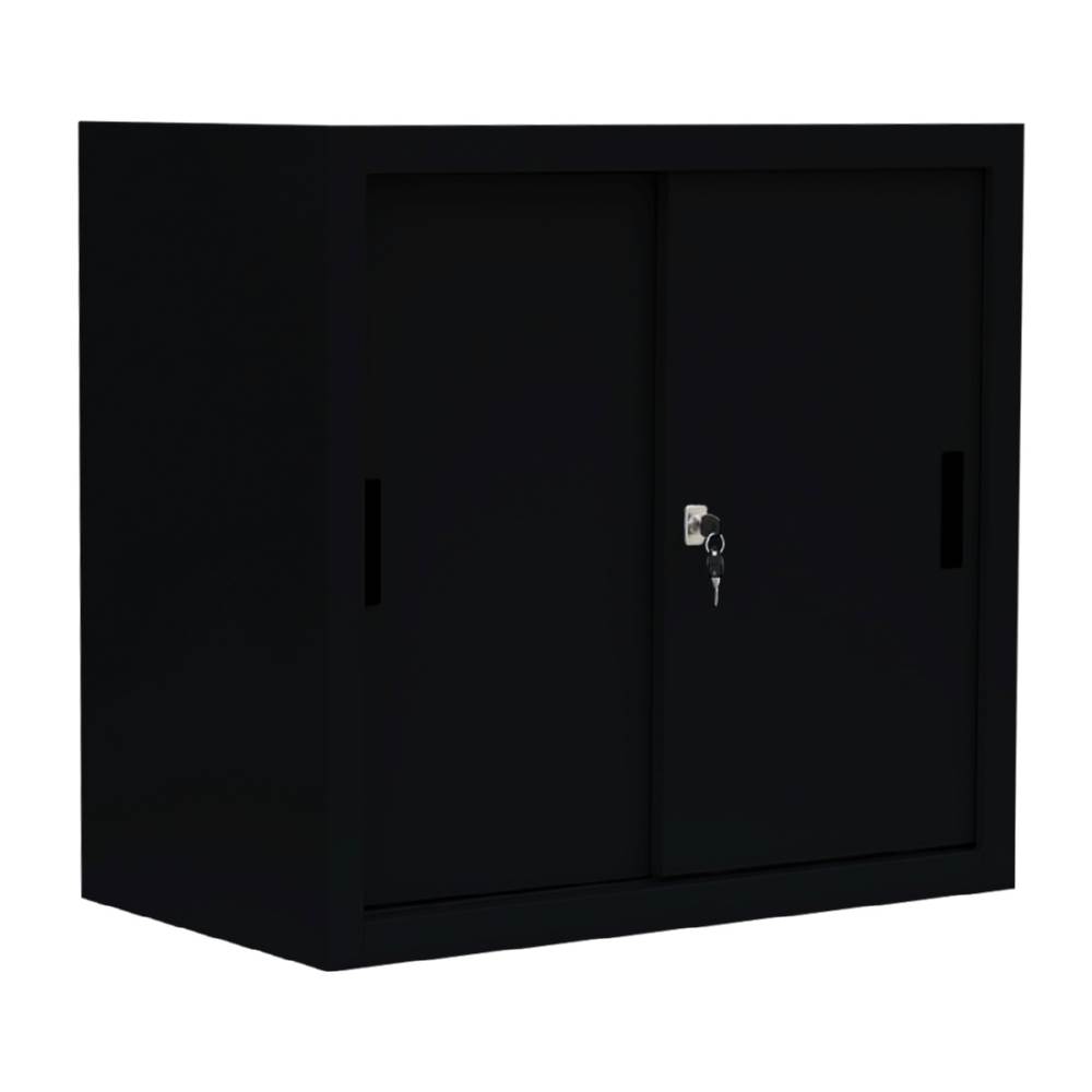 Produktbild Lüllmann Schiebetürenschrank mit 1 Fachboden 750 x 800 x 450 mm in tief schwarz