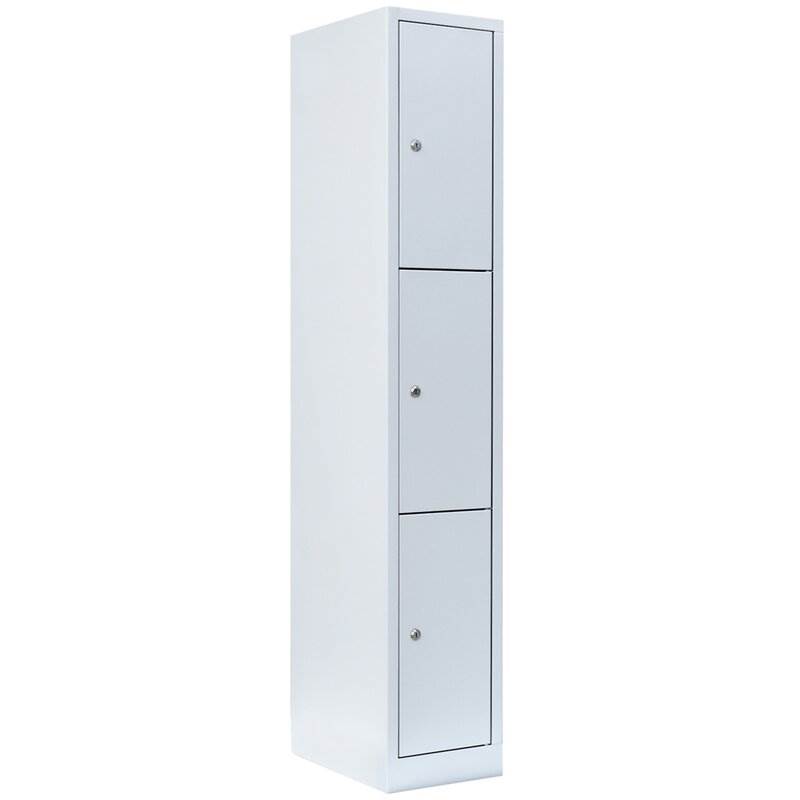 Produktbild Lüllmann Schließfachschrank 1 Abteil 3 Fächer 1800 x 315 x 500 mm lichtgrau