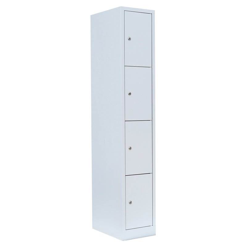 Produktbild Lüllmann Schließfachschrank 1 Abteil 4 Fächer 1800 x 315 x 500 mm in lichtgrau