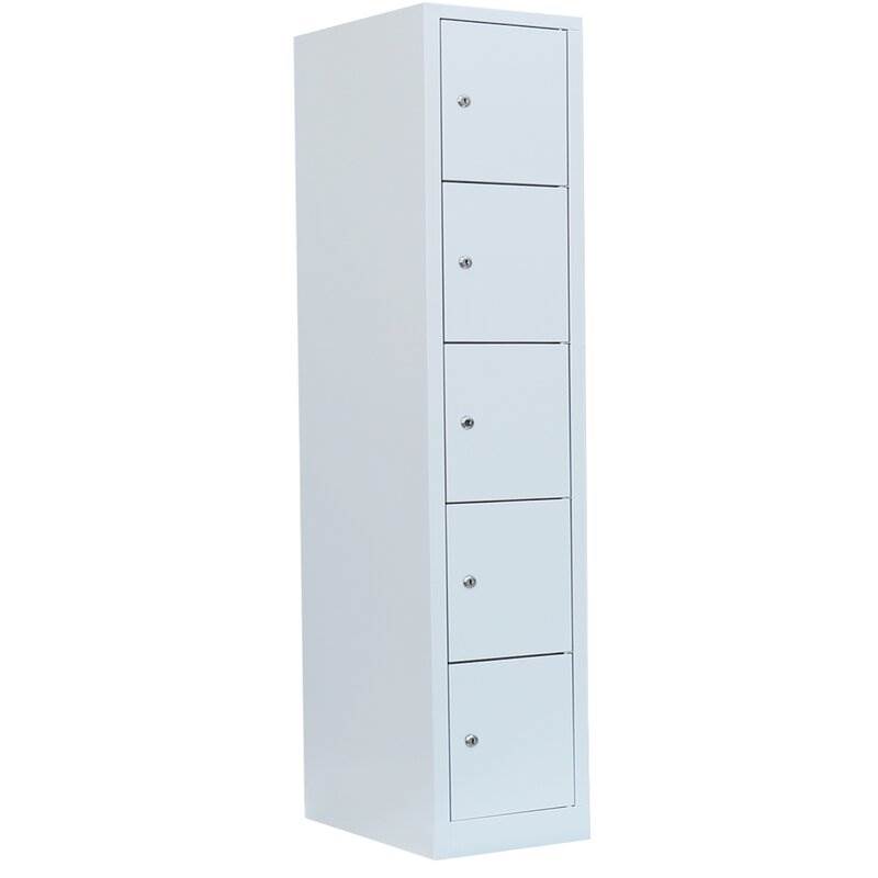 Produktbild Lüllmann XL Schließfachschrank 5 Fächer 1900 x 415 x 450 mm lichtgrau bild 2